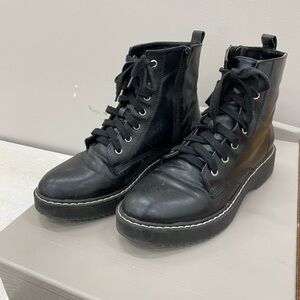 Madden Girl Black Combat Boots